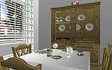 The Jeffrey MacDonald Case: CJ000113.JPG: Representation of dining room of the Jeffrey MacDonald apartment at 544 Castle Drive, facing northeast