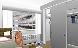 The Jeffrey MacDonald Case: CJ000174.JPG: Representation of north bedroom (Kristen's) in the Jeffrey MacDonald apartment at 544 Castle Drive, facing north-northeast
