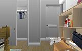 The Jeffrey MacDonald Case: CJ000175.JPG: Representation of north bedroom (Kristen's) in the Jeffrey MacDonald apartment at 544 Castle Drive, facing east