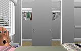 The Jeffrey MacDonald Case: CJ000176.JPG: Representation of north bedroom (Kristen's) in the Jeffrey MacDonald apartment at 544 Castle Drive, facing east
