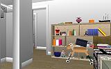 The Jeffrey MacDonald Case: CJ000178.JPG: Representation of north bedroom (Kristen's) in the Jeffrey MacDonald apartment at 544 Castle Drive, facing south-southeast