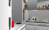 The Jeffrey MacDonald Case: CJ000182.JPG: Representation of the kitchen in the Jeffrey MacDonald apartment at 544 Castle Drive, facing west-southwest