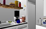 The Jeffrey MacDonald Case: CJ000184.JPG: Representation of the kitchen in the Jeffrey MacDonald apartment at 544 Castle Drive, facing northwest
