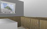 The Jeffrey MacDonald Case: CJ000232.JPG: Representation of utility room and master bedroom in the Jeffrey MacDonald apartment, facing southeast from utility room door