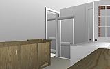 The Jeffrey MacDonald Case: CJ000233.JPG: Representation of utility room in the Jeffrey MacDonald apartment, facing southwest