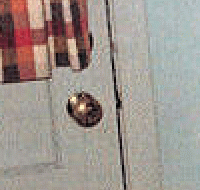 The Jeffrey MacDonald Case: Cropped and magnified portion of original crime scene JPEG photo, showing degradation due to JPEG data compression