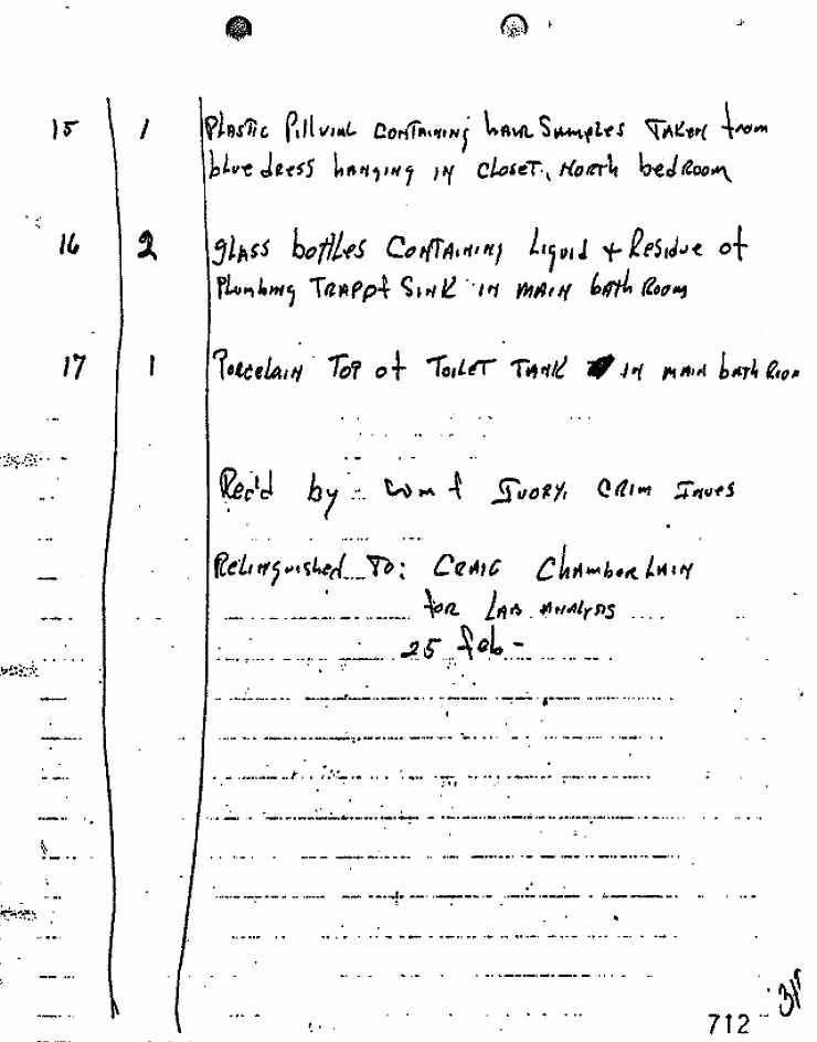 February 25, 1970: Notes of Craig Chamberlain (CID) re: Evidence received from William Ivory (CID), p. 3 of 3