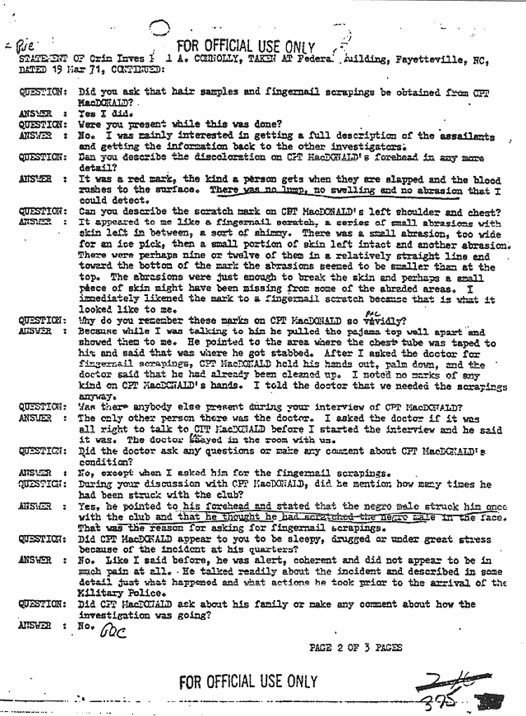 March 19, 1971: Statement of Paul Connolly (CID), p. 2 of 3