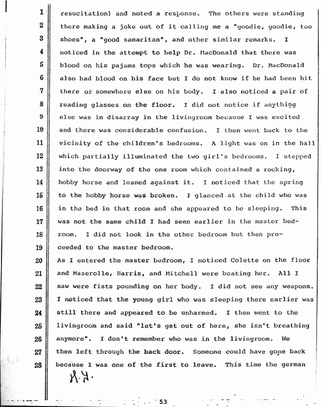 October 25, 1980: Confession of Helena Stoeckley; page 7 of 14