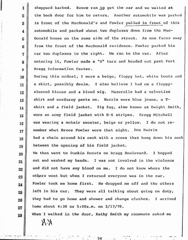 October 25, 1980: Confession of Helena Stoeckley; page 8 of 14