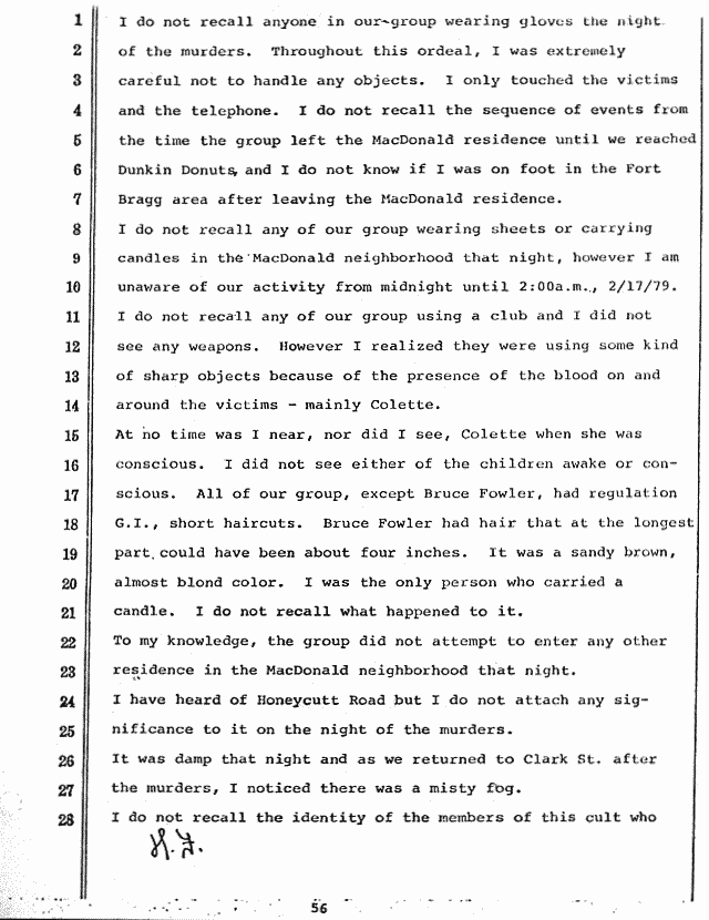 October 25, 1980: Confession of Helena Stoeckley; page 10 of 14