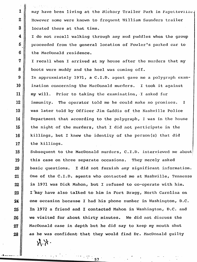 October 25, 1980: Confession of Helena Stoeckley; page 11 of 14