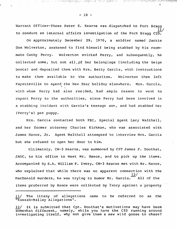 July 18, 1984: Government's Memorandum of Points and Authorities In Opposition To Motion To Set Aside Judgment of Conviction Pursuant To 28 U.S.C. § 2255; page 10 of 27