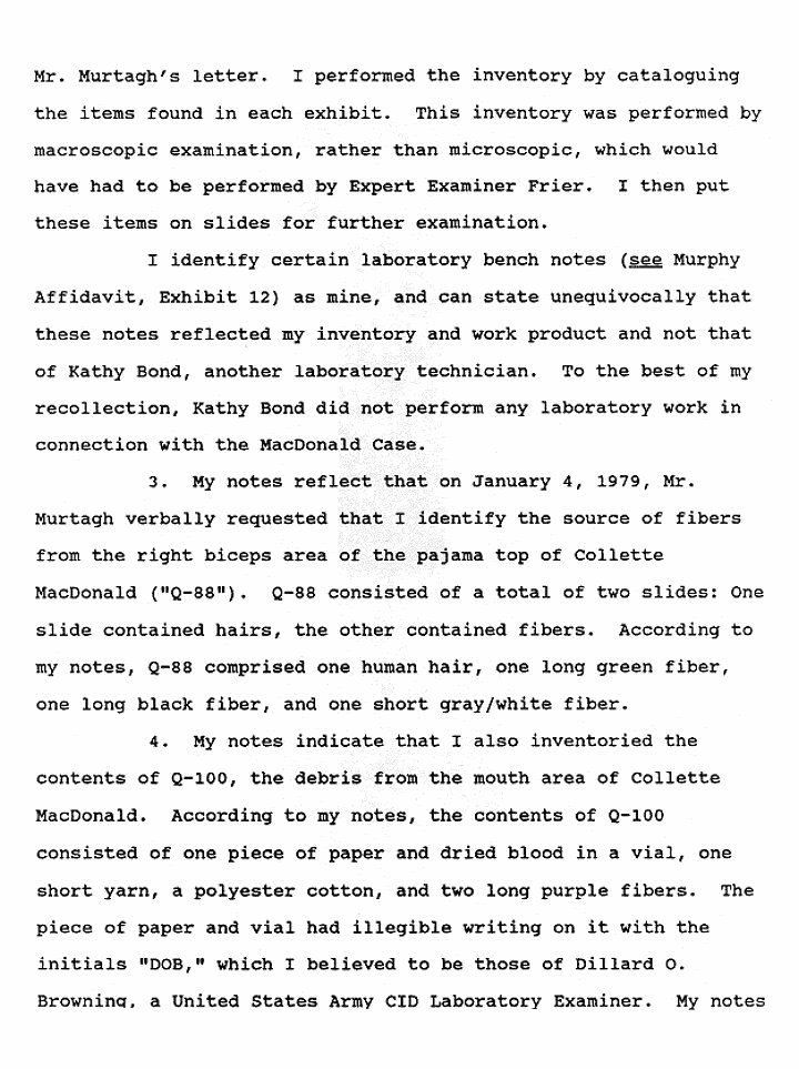February 13, 1991: Affidavit of Shirley Green (FBI); page 2 of 5