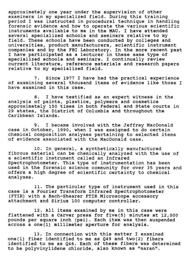 February 13, 1991: Affidavit of Robert Webb (FBI); page 2 of 3
