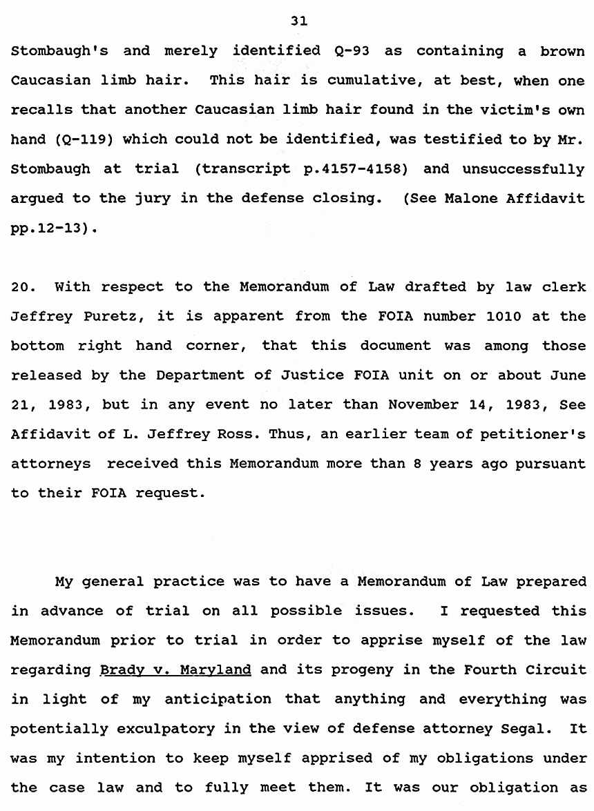 February 19, 1991: Affidavit of Brian Murtagh, page 31 of 37