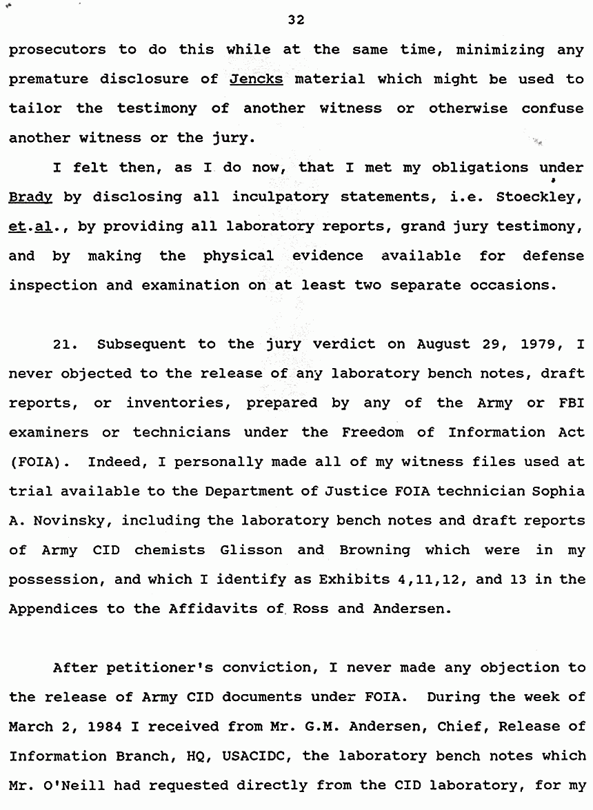 February 19, 1991: Affidavit of Brian Murtagh, page 32 of 37