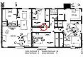 Diagram of 544 Castle Drive, with location of CID Exhibit D104 circled by webmaster