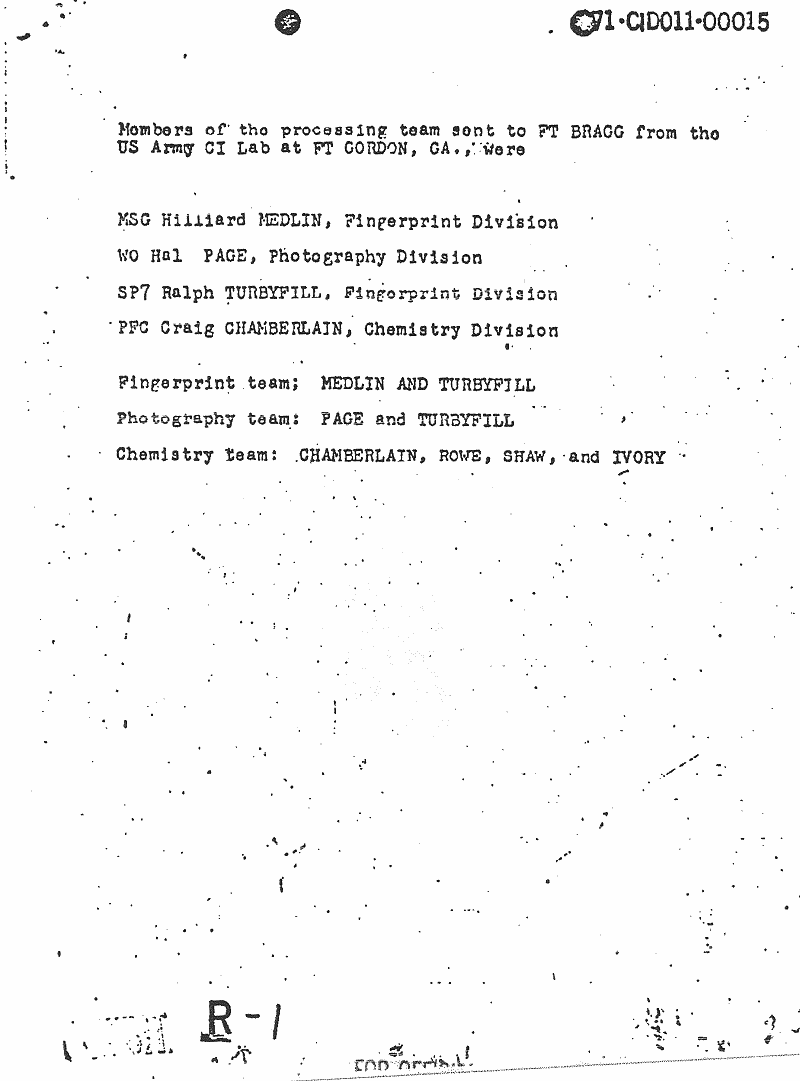 February 17-22, 1970: Notes of Craig Chamberlain (CID): p. 2 of 47