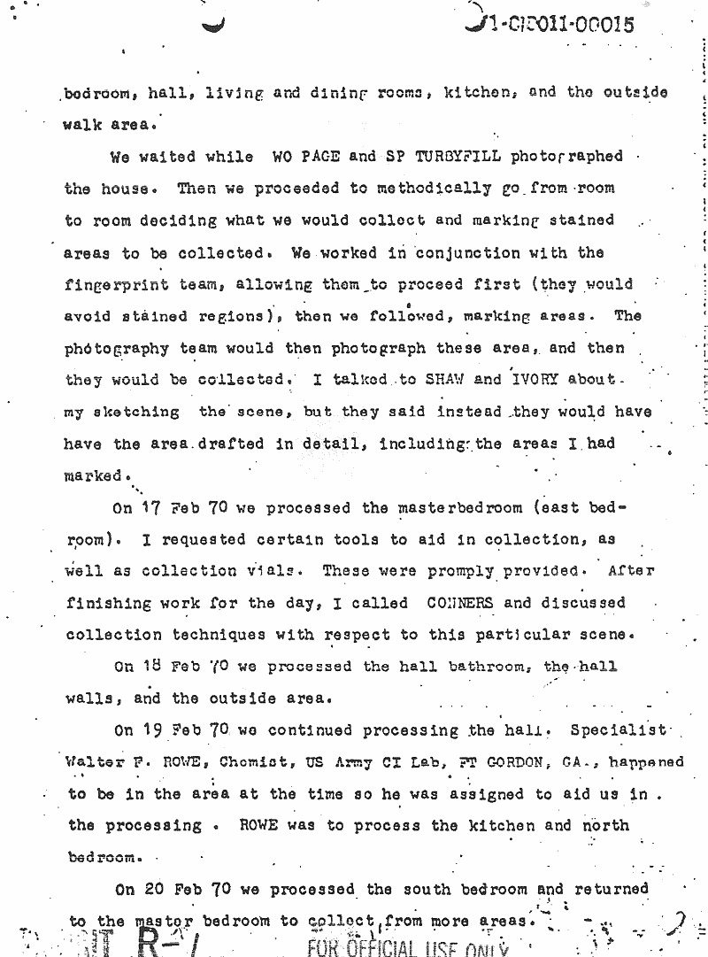 February 17-22, 1970: Notes of Craig Chamberlain (CID): p. 4 of 47