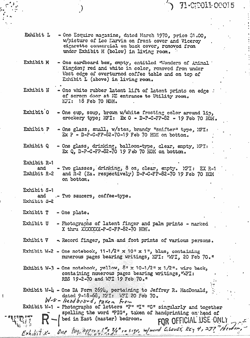 February 17-22, 1970: Notes of Craig Chamberlain (CID): p. 9 of 47
