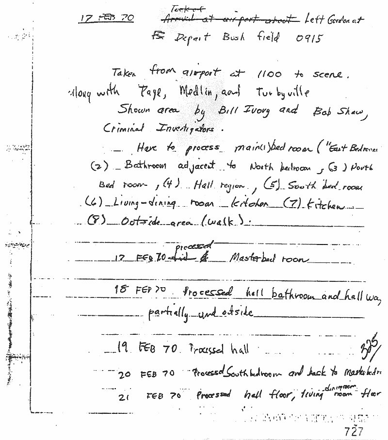 February 17-22, 1970: Notes of Craig Chamberlain (CID): p. 24 of 47
