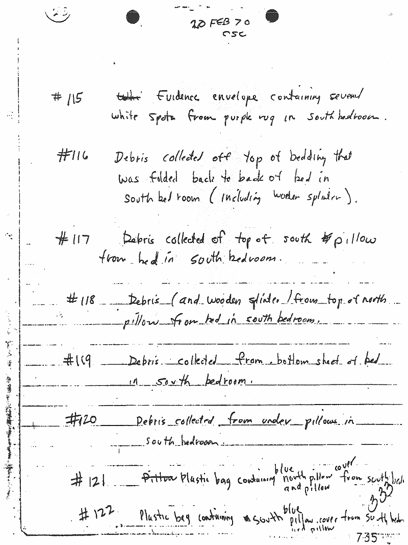 February 17-22, 1970: Notes of Craig Chamberlain (CID): p. 32 of 47