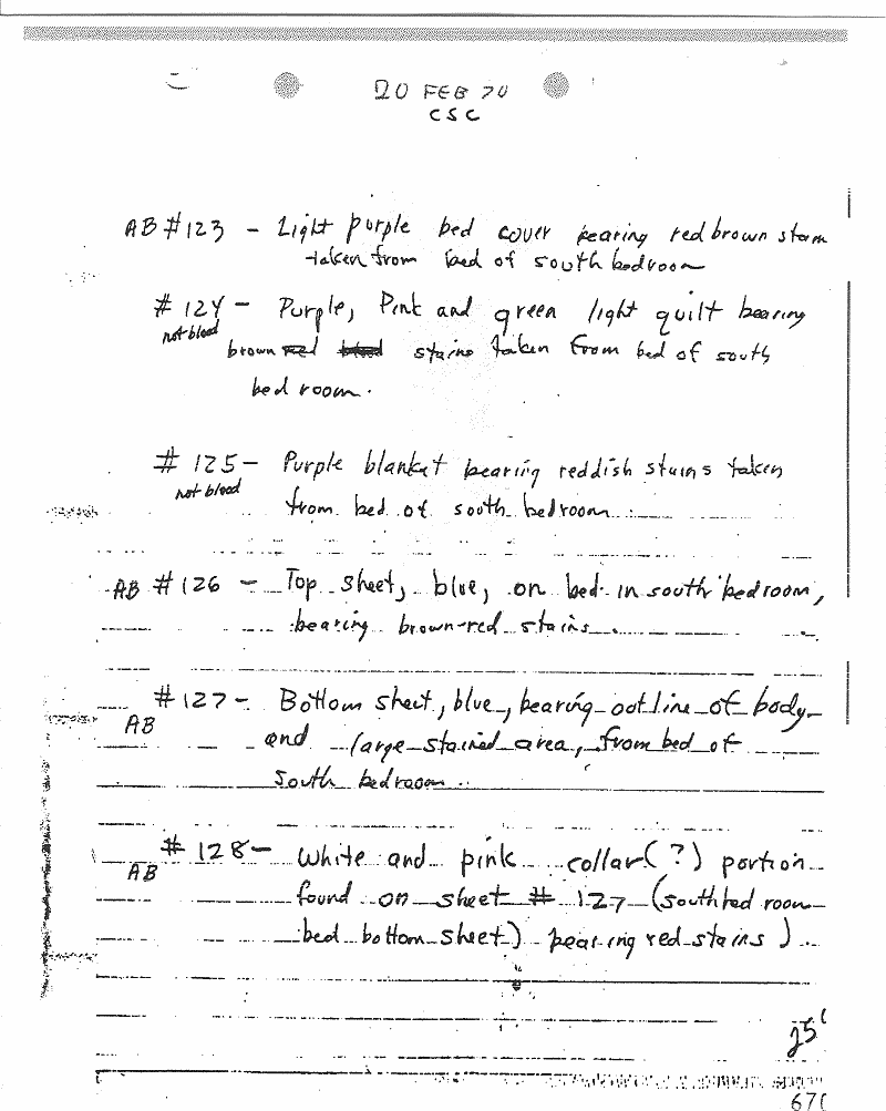 February 17-22, 1970: Notes of Craig Chamberlain (CID): p. 33 of 47