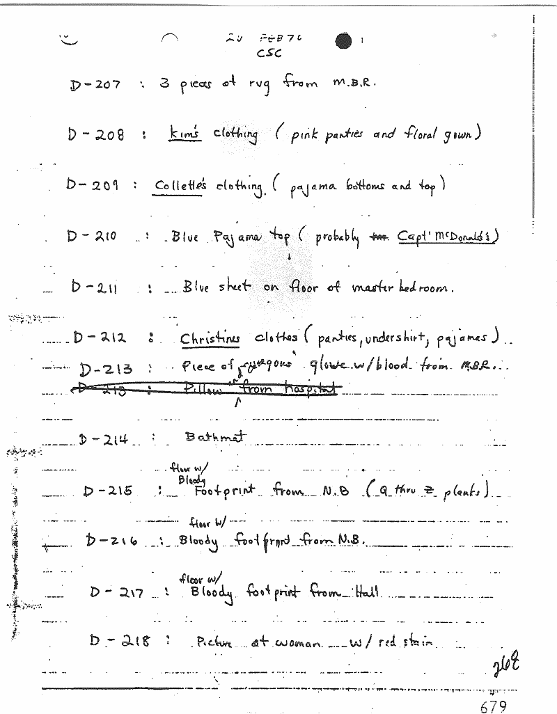 February 17-22, 1970: Notes of Craig Chamberlain (CID): p. 42 of 47