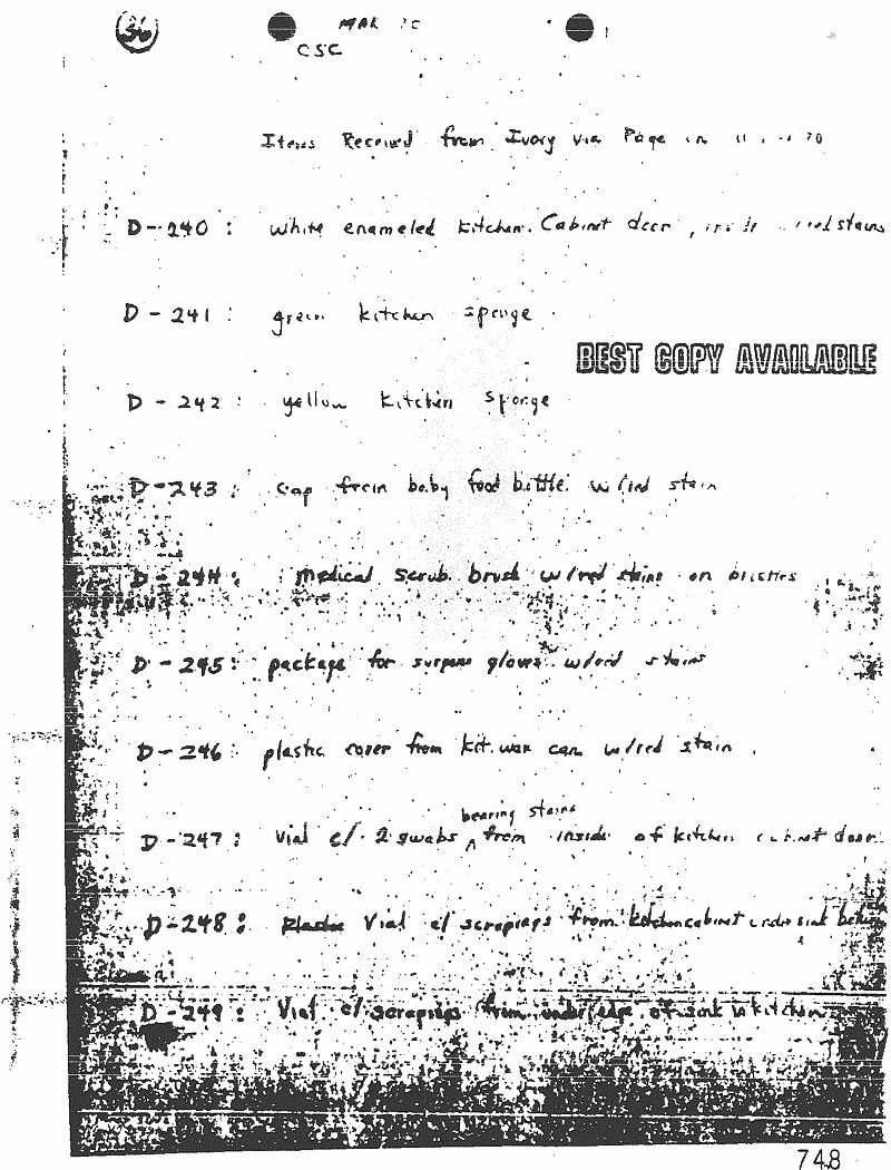 February 17-22, 1970: Notes of Craig Chamberlain (CID): p. 45 of 47