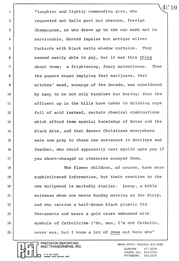 August 10, 1979: Reading of Jeffrey MacDonald's statements and Esquire magazine articles; page 32 of 56