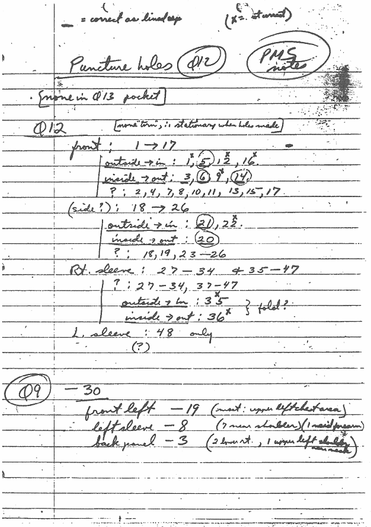 Undated notes of Paul Stombaugh (FBI): p. 1 of 7