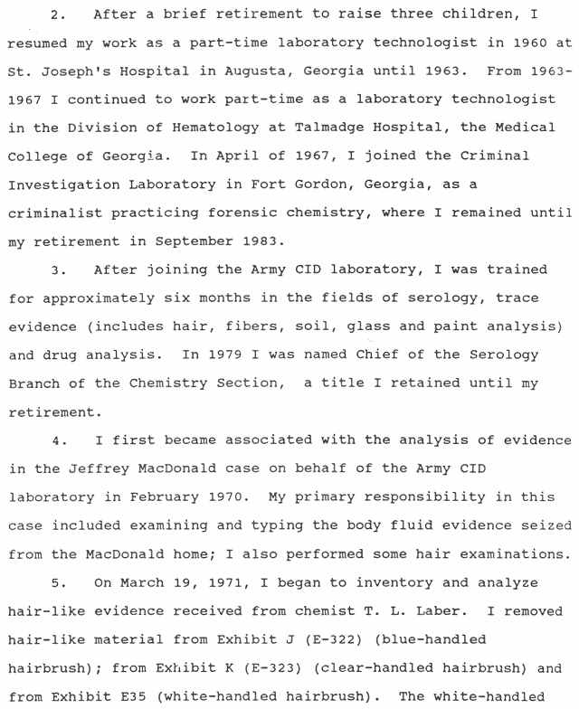 February 5, 1991: Affidavit of Janice Glisson (CID); page 3 of 8