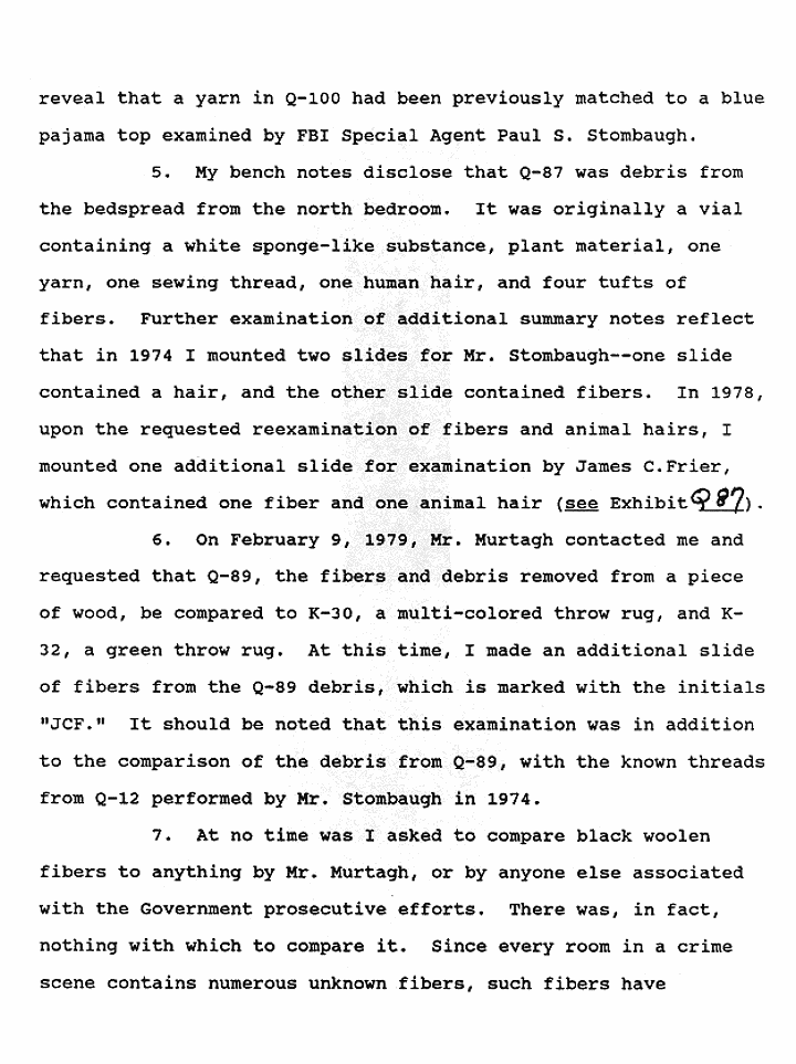February 13, 1991: Affidavit of Shirley Green (FBI); page 3 of 5