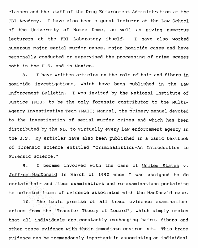 February 14, 1991: Affidavit of Michael Malone (FBI); page 3 of 14